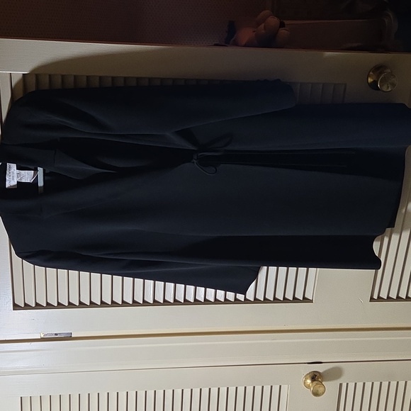 Black Long Wrap Dress - Picture 1 of 4